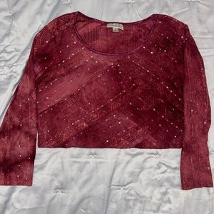 DressBarn Maroon Top; Size M